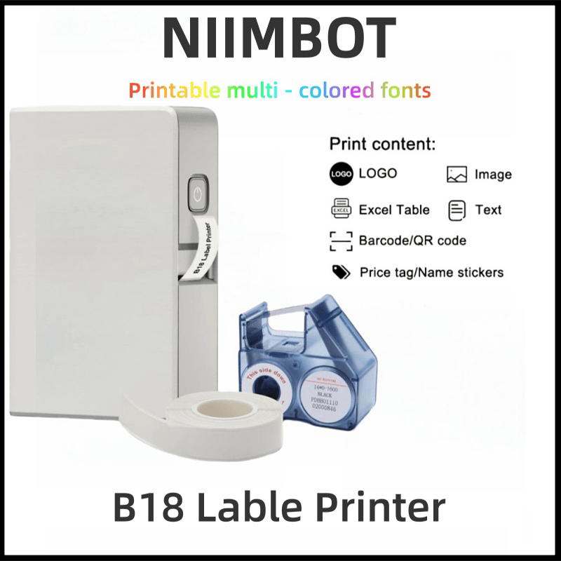 Commercial Printing Labels - Принтер цветных этикеток NIIMBOT B18, беспроводное
