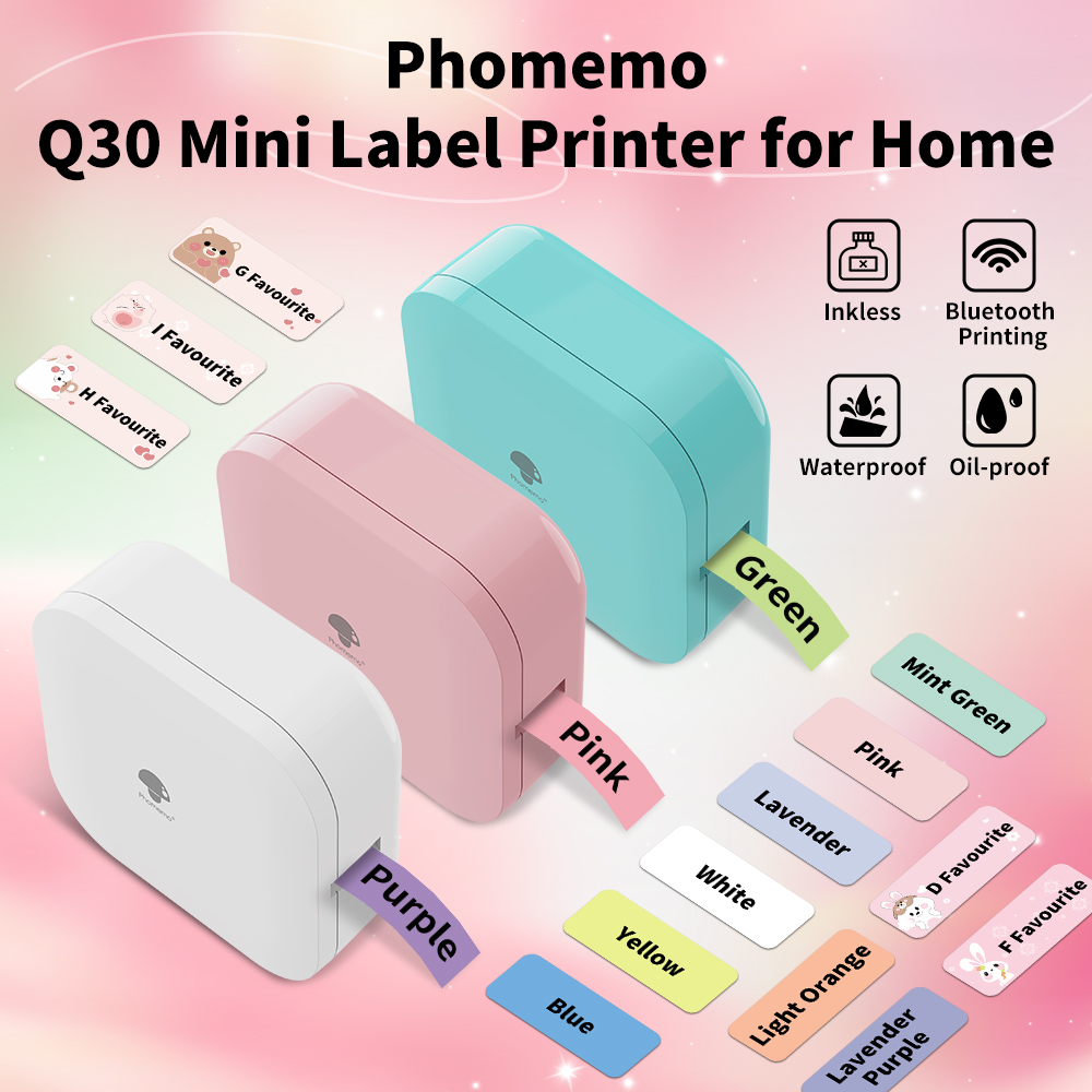 Commercial Printing Labels - Phomemo Q30 Беспроводной термопринтер этикеток Ширина