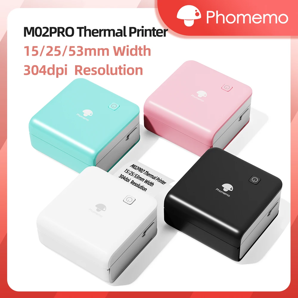 Commercial Printing Labels - Миниатюрный портативный принтер Phomemo M02Pro, беспроводная