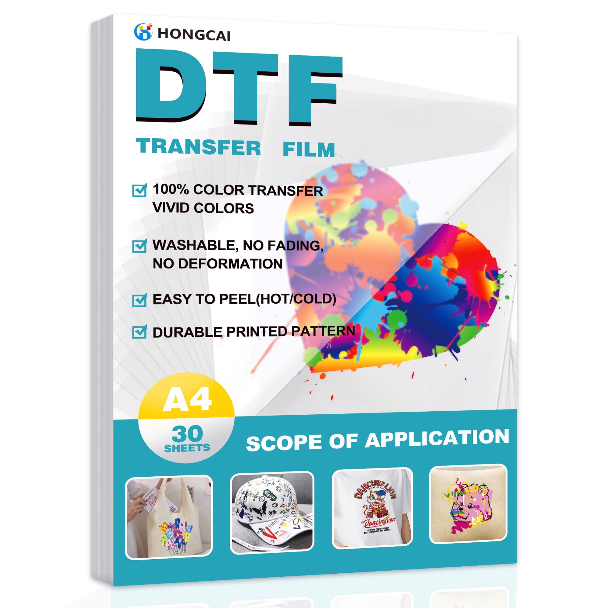 Dtf Hot Peel Film - HONGCAI 30 листов пленки для термопереноса