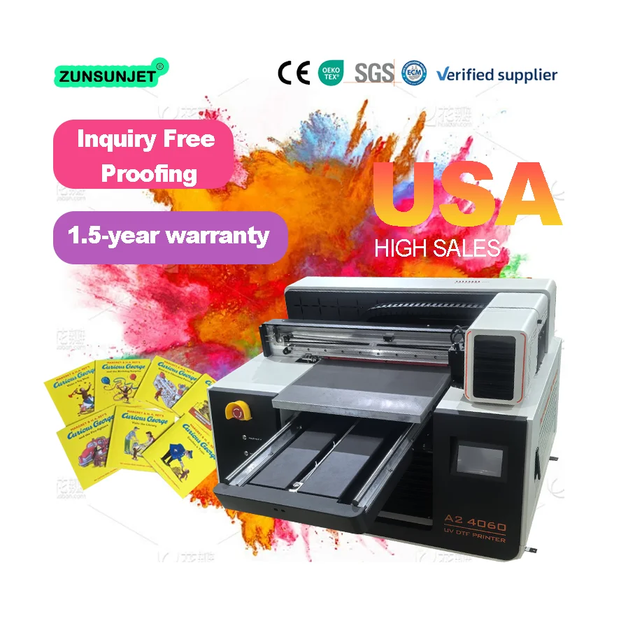 Dtf Printer Machine - Малый планшетный УФ-принтер A2 для печати